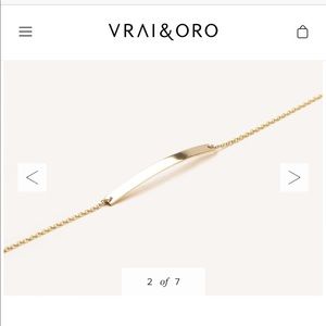 VRAI & ORO 14k gold dainty bar bracelet 🍬